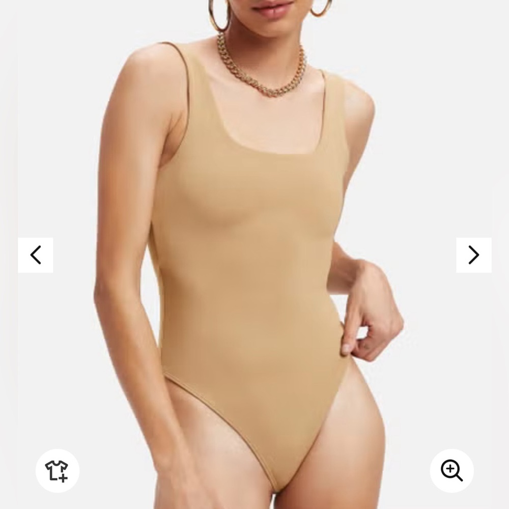 NEW Good American scuba modern tank bodysuit nude